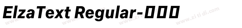 ElzaText Regular字体转换
